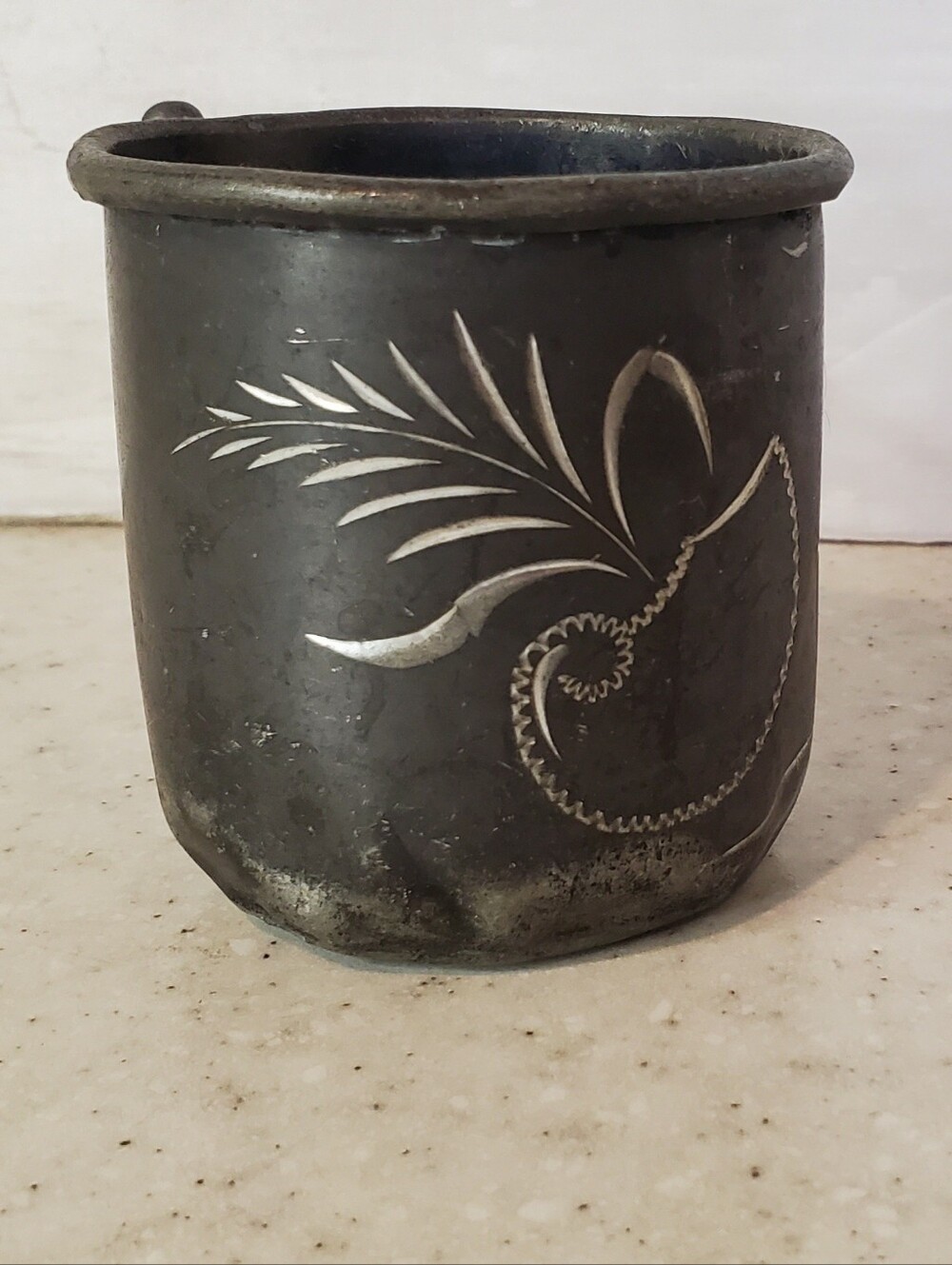 Vintage Richfield Quadruple Plate Silverplate Child's Baby Cup Mug #1377 Floral